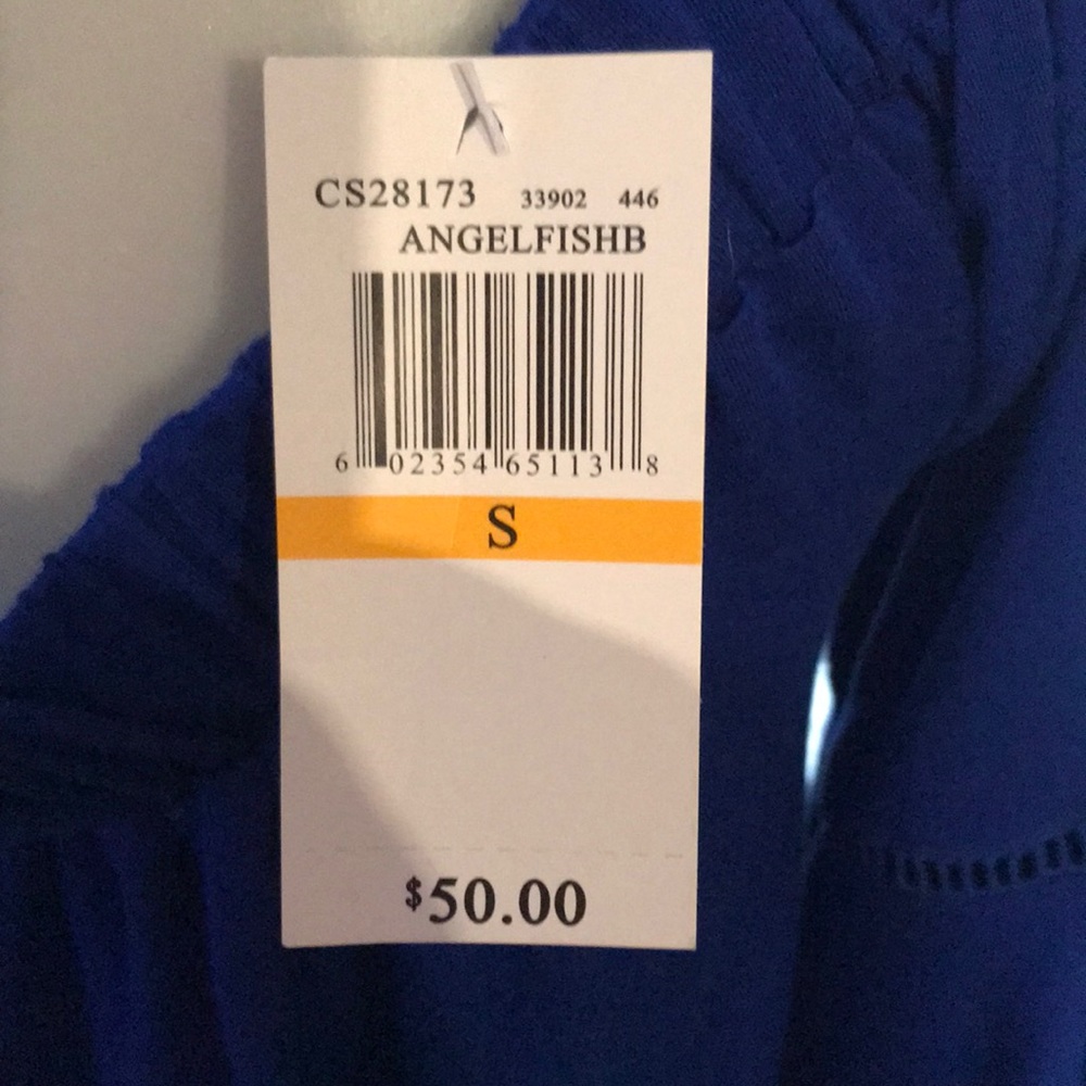NWT Blue Blouse w/ flowy sleeves on/off shoulder๐ - Picture 7 of 8